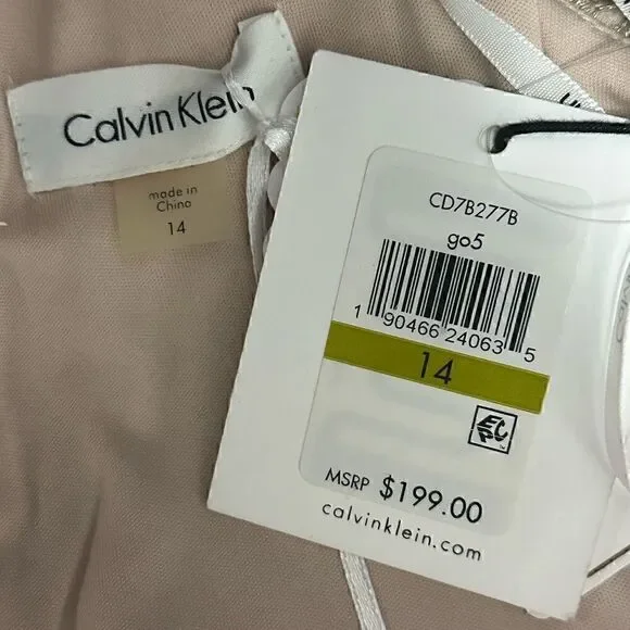 Calvin‎ Klein Gold Top Black Bottom Gown